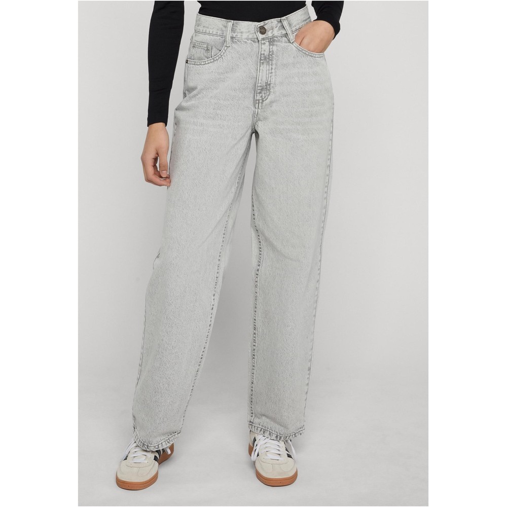 Urban Classics - High Waist 90'S Wide Leg Denim Pants standard fit - Silver coloured
